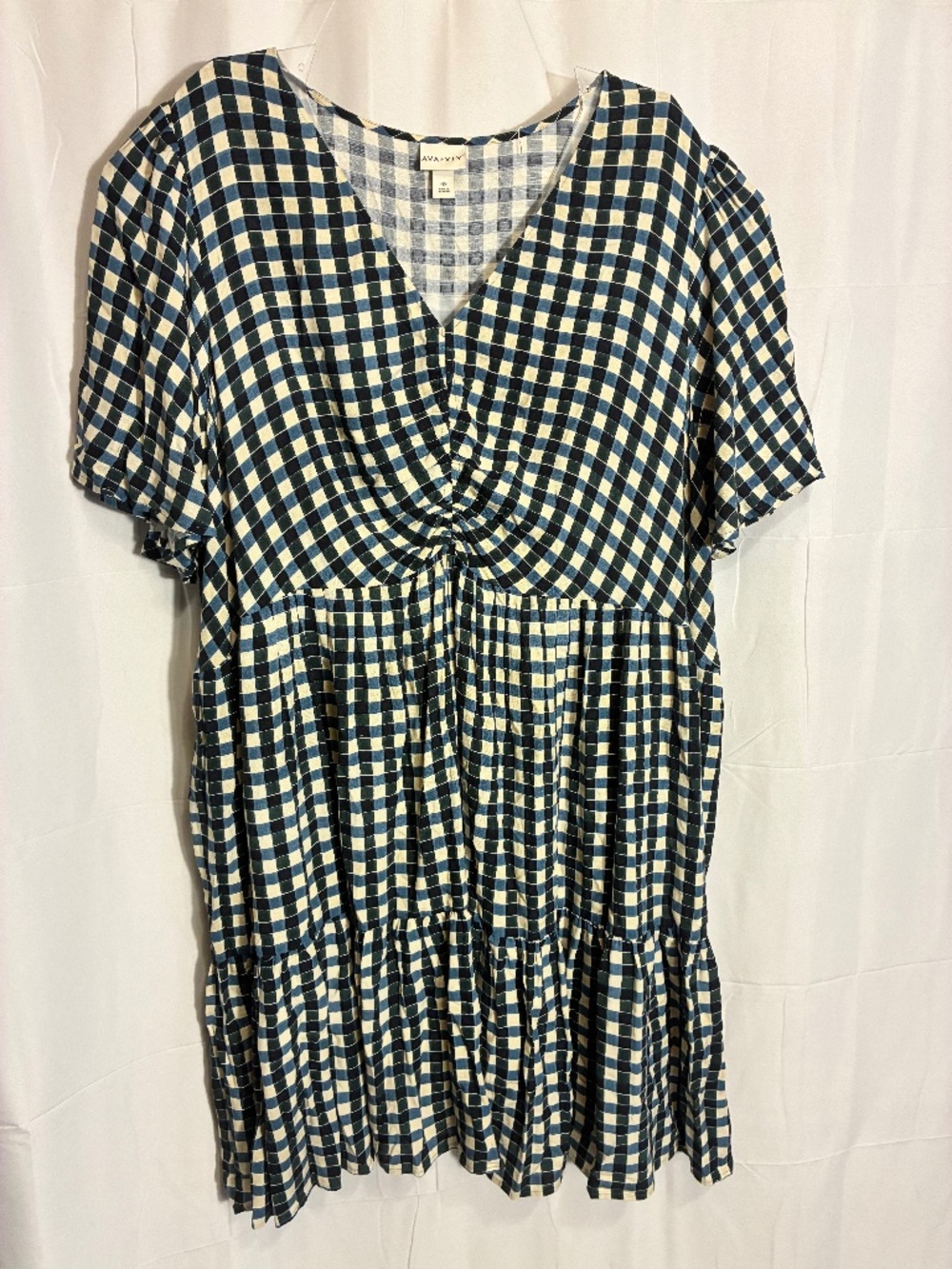 Ava & Viv Flutter Short-Sleeve Tiered Dress
